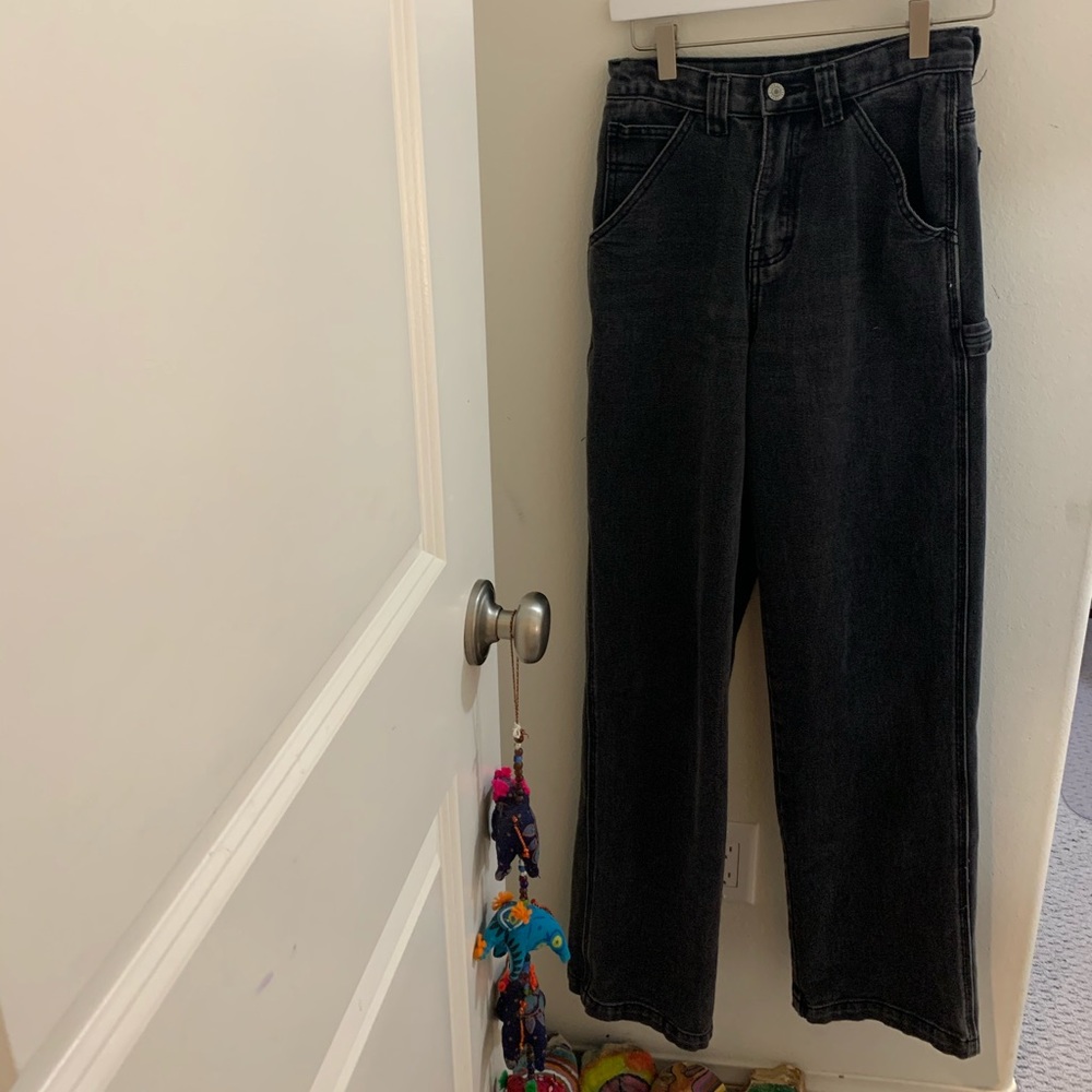 Dark wash carpenter pants from Brandy Melville